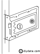 Postion of the rim lock on the side of the door 